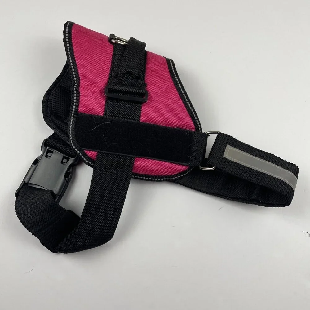 Industrial Puppy Service Dog Harness Large In Training Pink Reflective